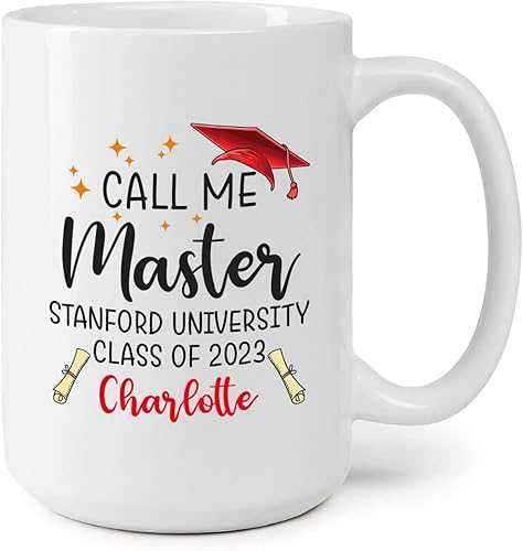 Miniatura 7 de And So The Adventure Begins - Taza de graduación personalizada, taza de graduación personalizada con nombre, regalos de graduación, taza de clase de
