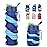 WATMHHJQ Silicone Collapsible Water Bottles, 16oz 500ml Portable Foldable Expandable Water Bottle Sports Cups, Leak Proof Reusable BPA Free, for Outdoor Activities Travel (2 Blue)