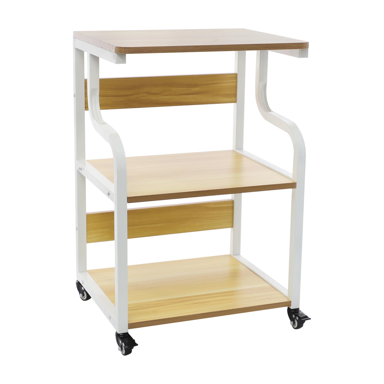 Druckerständer mit Rollen 3 Ebenen 80 kg 50x40x74.5 cm für Haus Büro