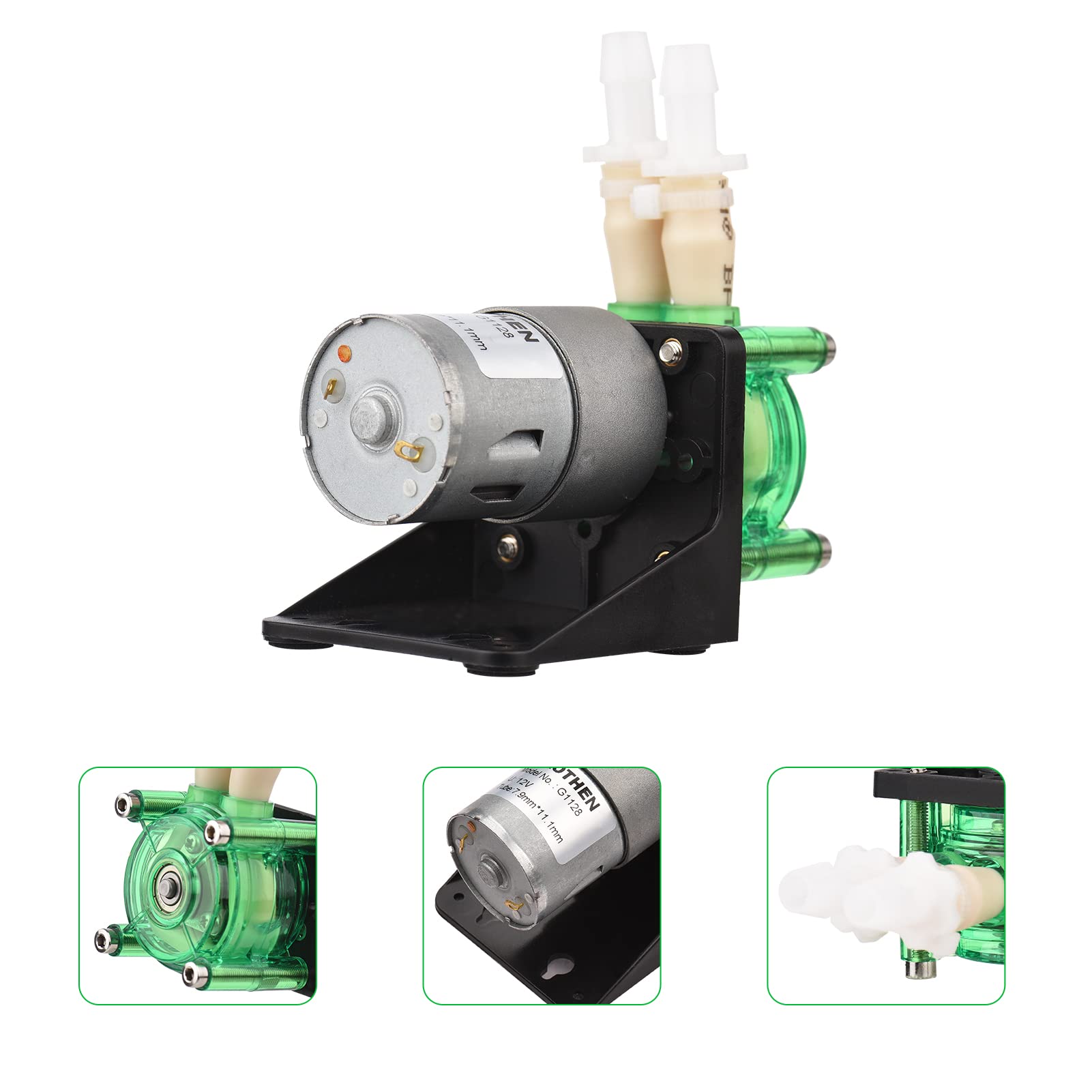 Mingzhe GROTHEN DC 24 V Peristaltikpumpe, Kompakte Selbstansaugende Wasserpumpe, 700 Ml/min für Medizinische Biochemische Analysen mit BPT-Schlauch (24V)