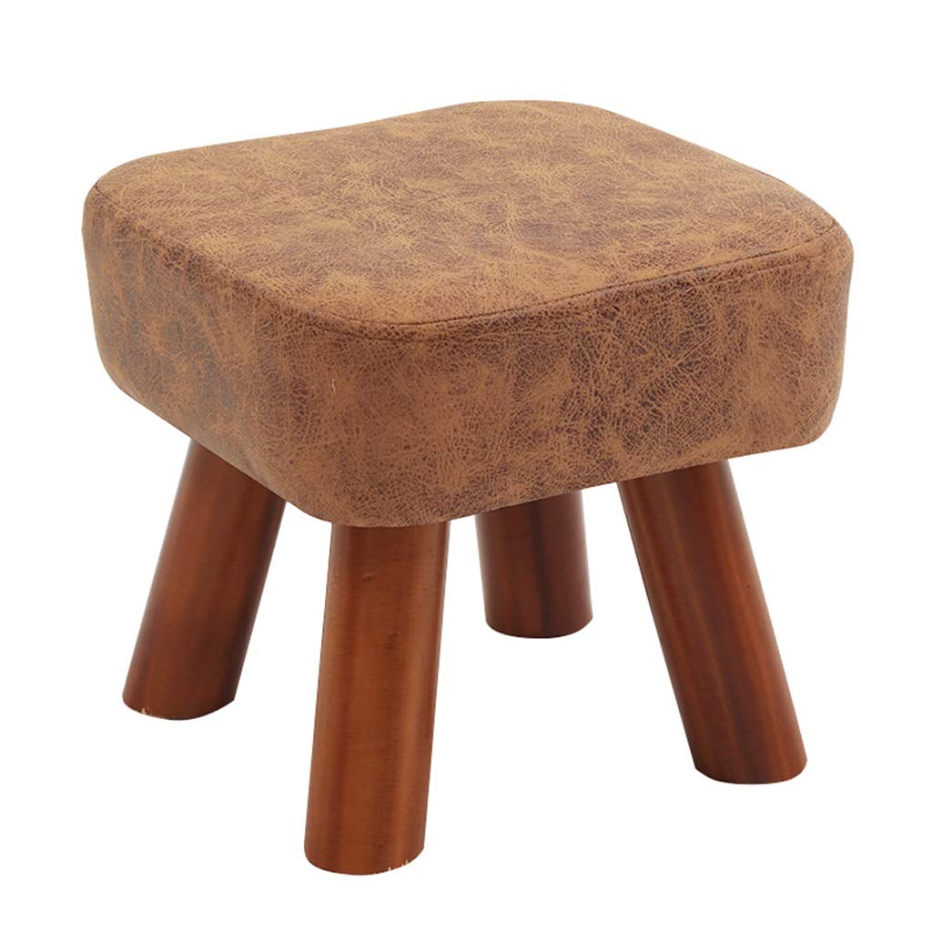 Banc d'entrée en bois et cuir PU CHEWYNP pour changer de chaussures au salon