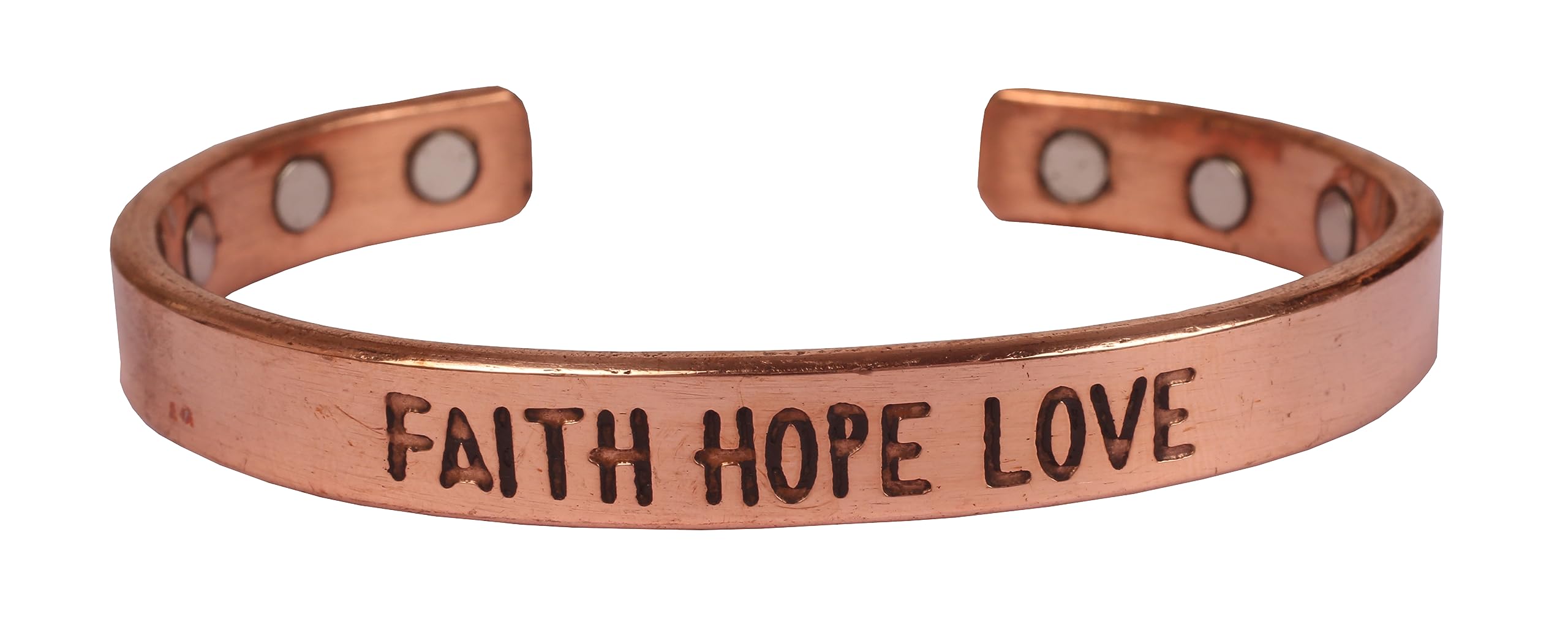 Touchstone Inspirational Copper Engraved Magnetic Bracelets For