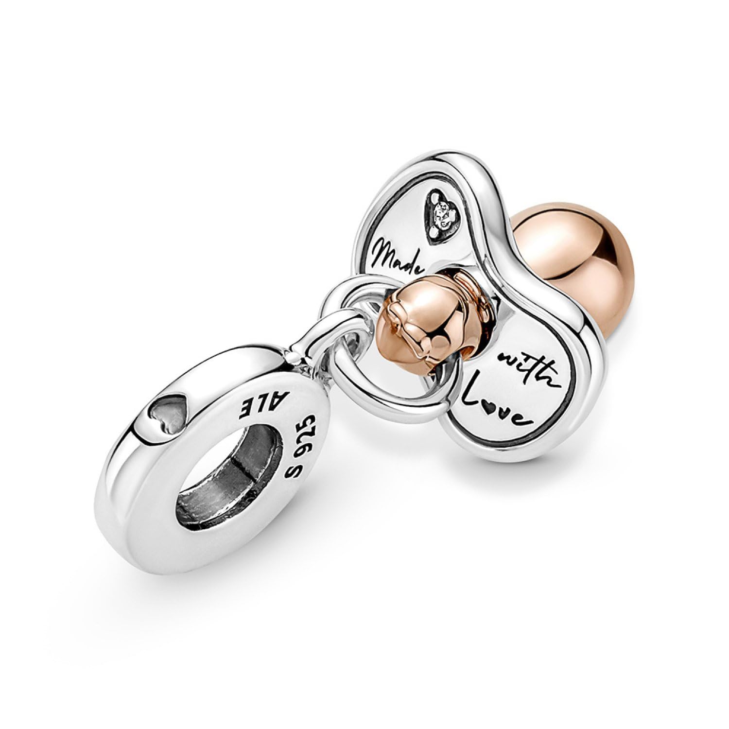 PANDORA Charm "Schnuller Kind" Silber rosévergoldet 781490C01