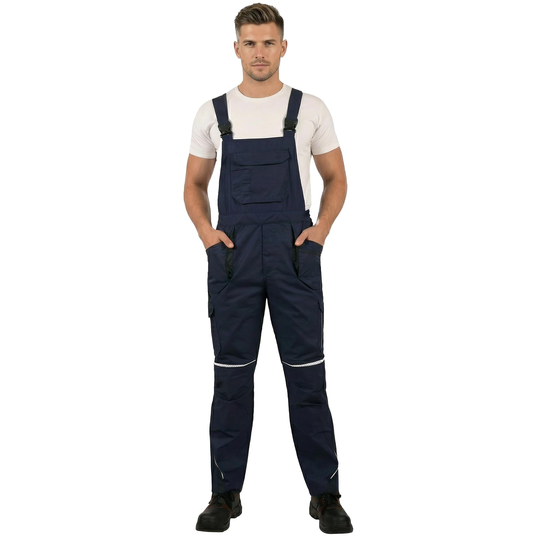 BWOLF DRIFT Salopette da Lavoro Uomo con Pettorina con Tasche Multifunzionali, Tessuto Ripstop con Molte Tasche