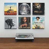 Vista 5 de NIUBEE Soporte de pared de acrílico para discos de vinilo (montaje perforado, negro)