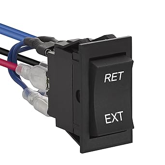 Momentary Rocker Toggle Switch Reverse Polarity 6Pin DPDT 20A 12V DC Power Switch with Wires,Automatic Rebound Boat Rocker Switch.(6Pin)