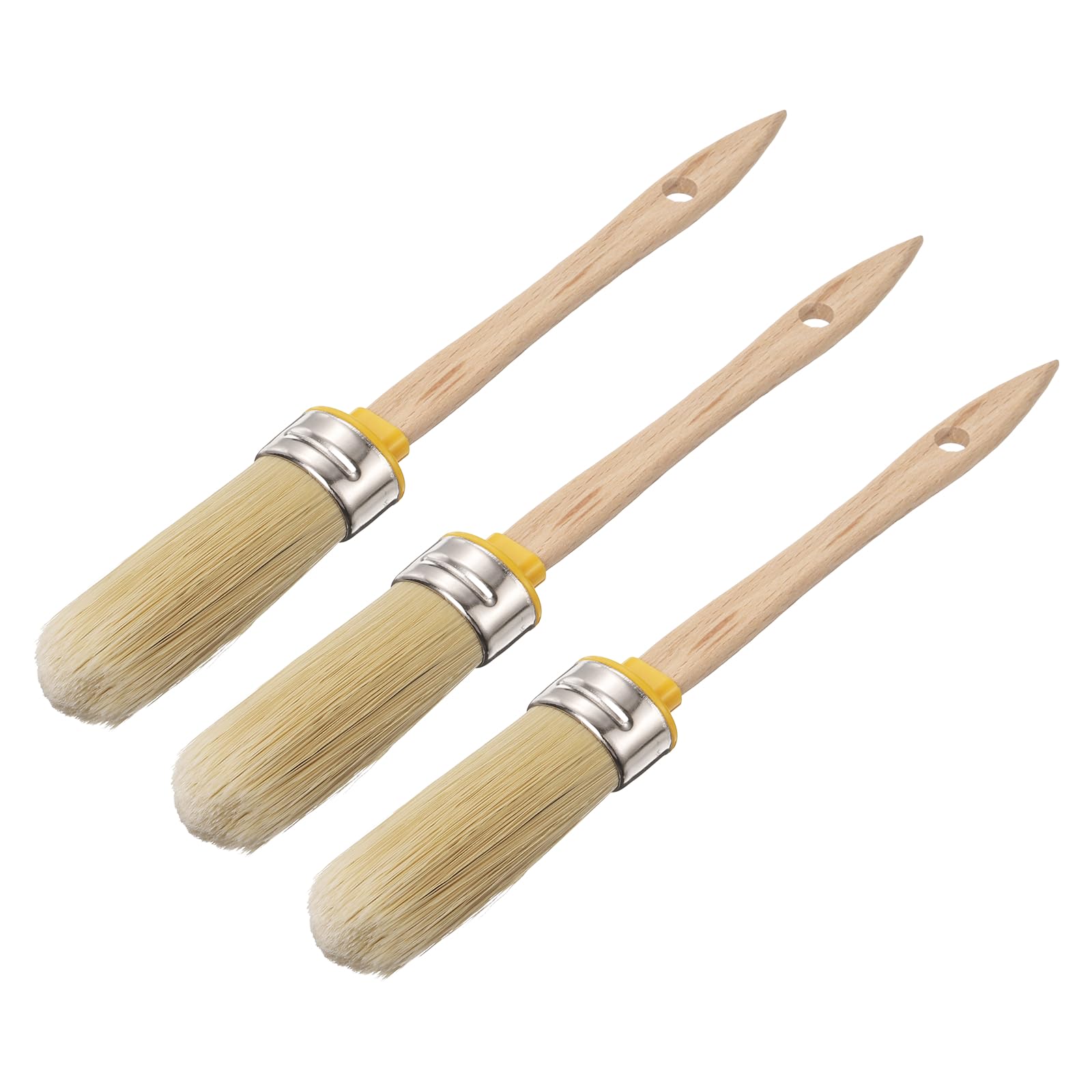 Pinceaux de peinture à la cire anti-perte de poils pour meubles et patine en bois