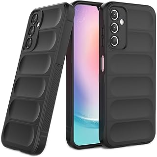 جراب حماية من سيليكون لموبايل سامسونج جالاكسي A15 بقصة ضيقة سليم فت بتصميم واقي ناعم ومرن مضاد للصدمات بولي يوريثين مقاوم للحرارة ممتص مع للكاميرا دلـع موبايلك (أسود)