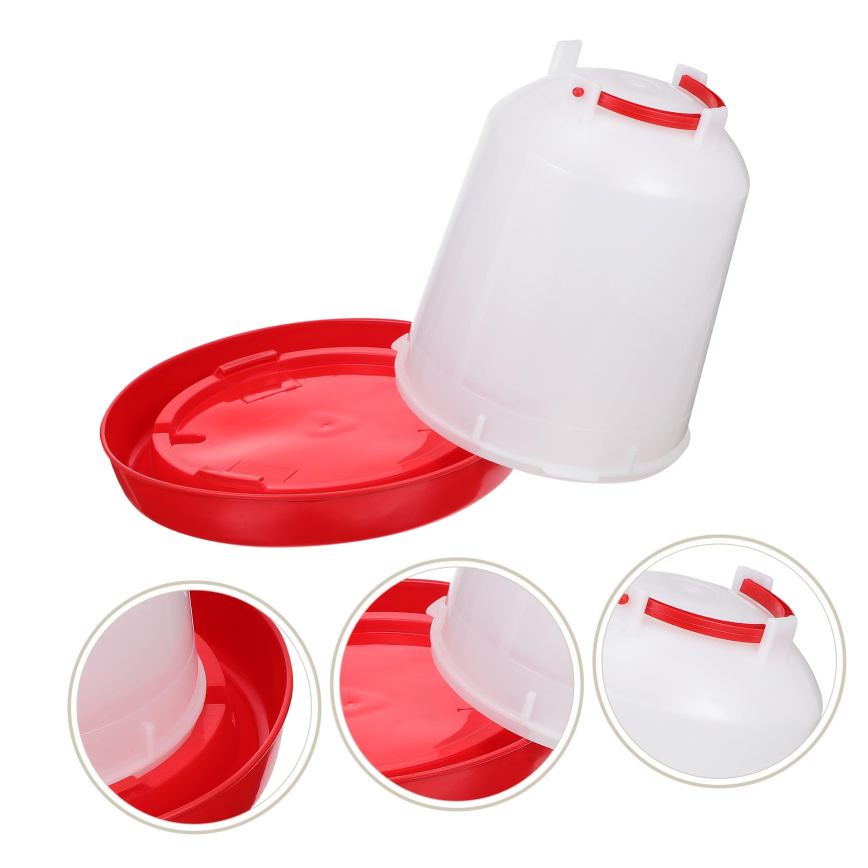 TOYANDONA Secchio Abbeveratoio per Pollame Automatica Ricarica Automatica Design Ispessito Capacità Adatto per Polli e Contenitore Staccabile e Facile da Pulire