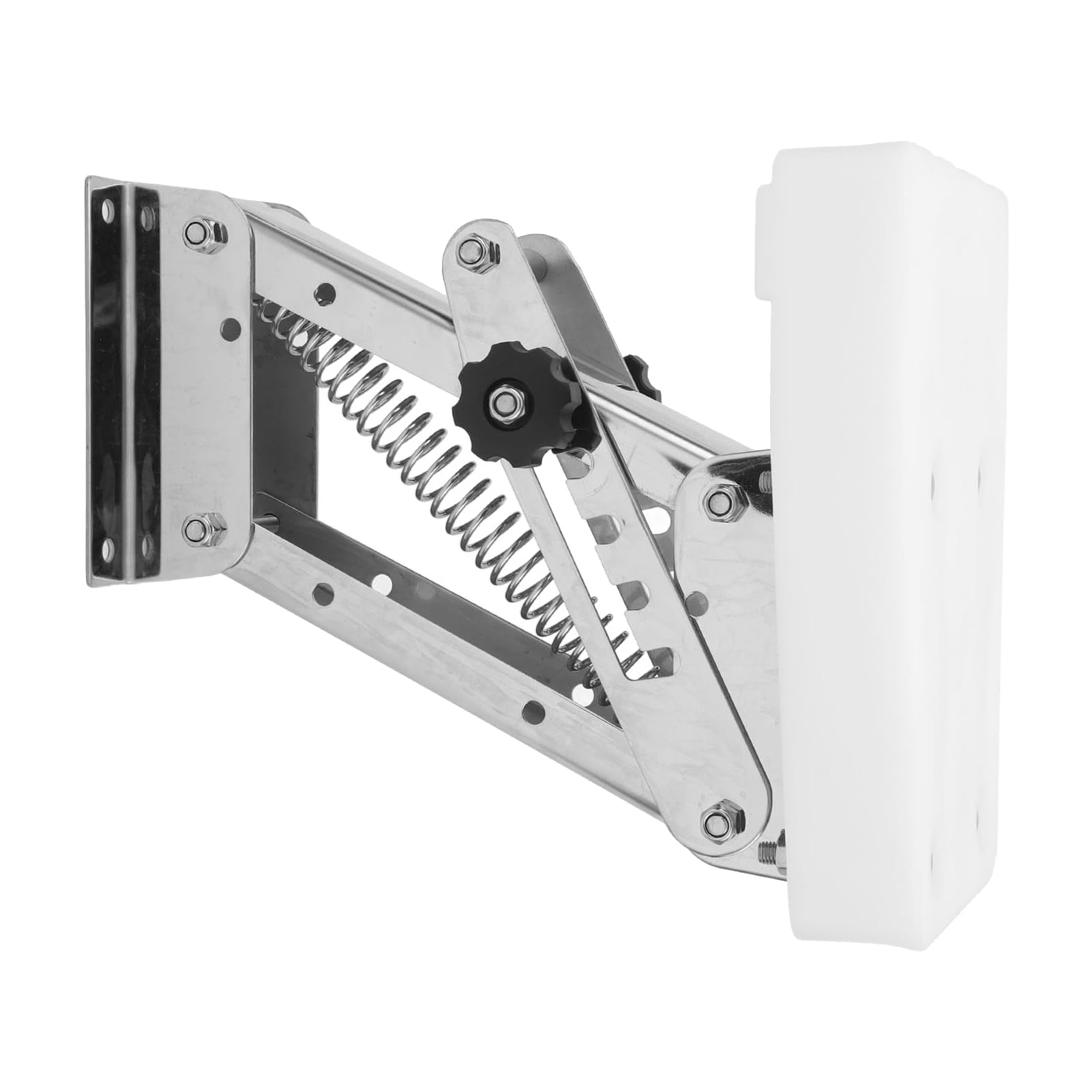 2-Takt-Außenbordmotor-Halterung, maximale Belastung 7,5 PS bis 20 PS, max. 50 kg | White Board, verstellbare Bootsmotorhalterung, 34 cm Reise mit 5 Stopps, 304 Edelstahl, komplett mit S/S-Befestigungen