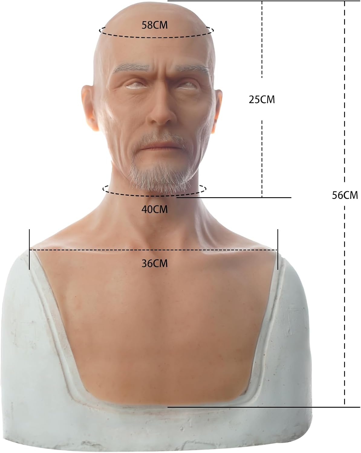 silicone Mask Face Realistic Old Man Mask Full Head Halloween Masks Cosplay Party Mask