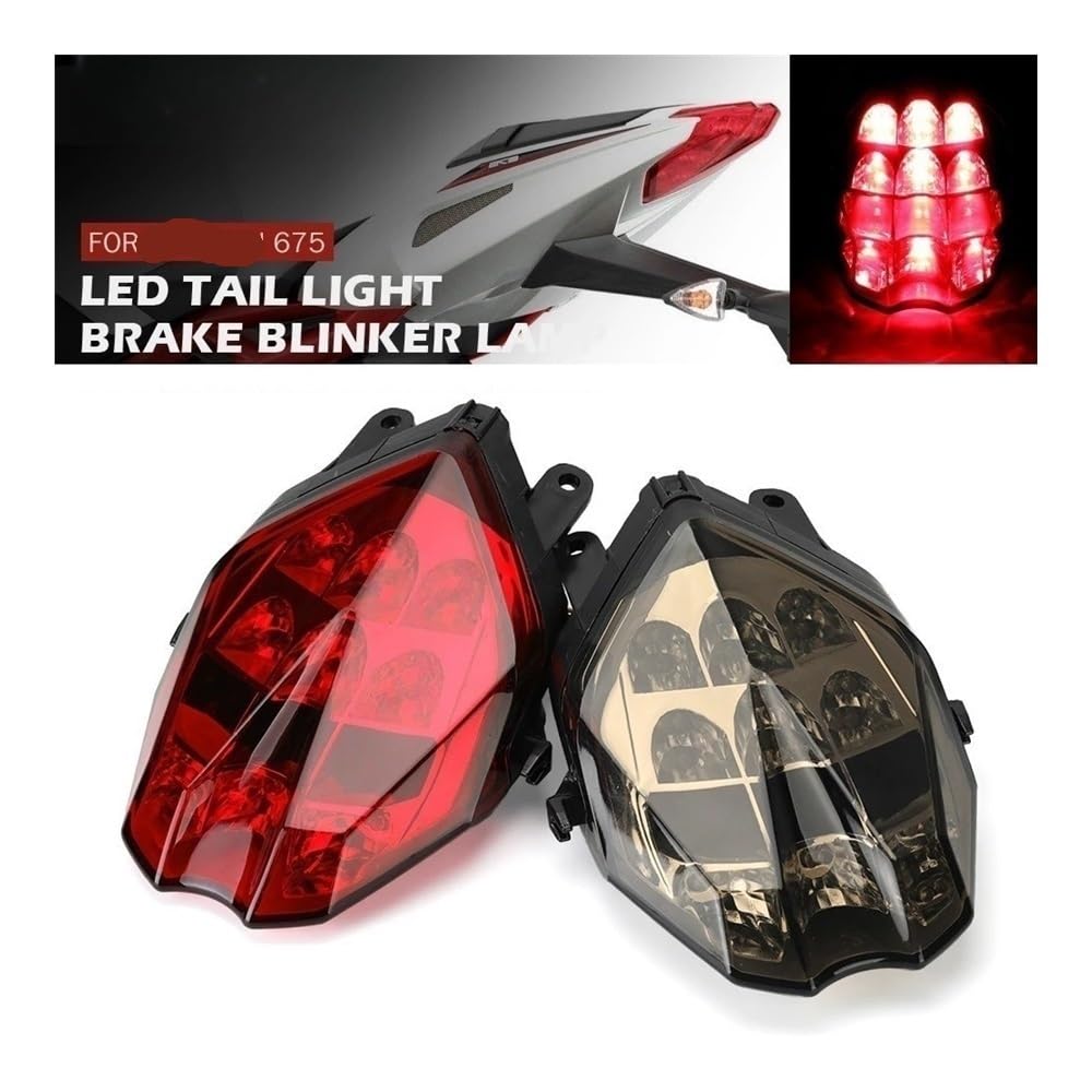 faro posteriore Moto Fanale Posteriore A LED Con Luce Freno Per Speed, Per Triple 675/R 2013-2020, Per Street S 660 R/RS 765 2022, Indicatore Di Direzione Per Moto
