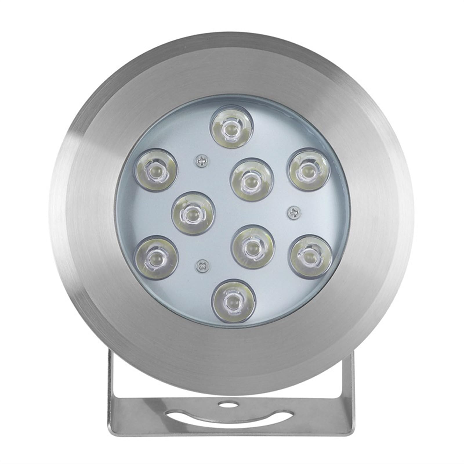 EDEDE Luci Piscina, 12V/24V Tutto in Acciaio Inossidabile LED Piscina Paesaggio Luce faretto subacqueo colorato RGB Fontana for Piscina Luce Subacquea(Rot,10W)