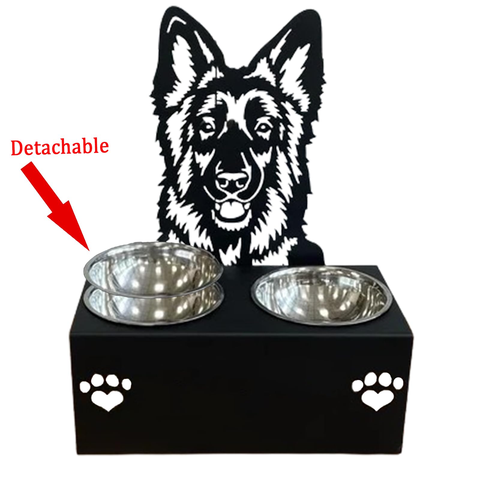 QT Dog Flat Sided Stainless Steel Bucket, 13 Quart