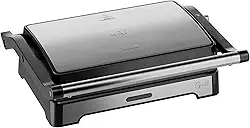 WAP Sanduicheira Grill em Inox WS1000 2 em 1 com Abertura 180° e Coletor de Gordura Removível, Antiaderente 1000W 220V