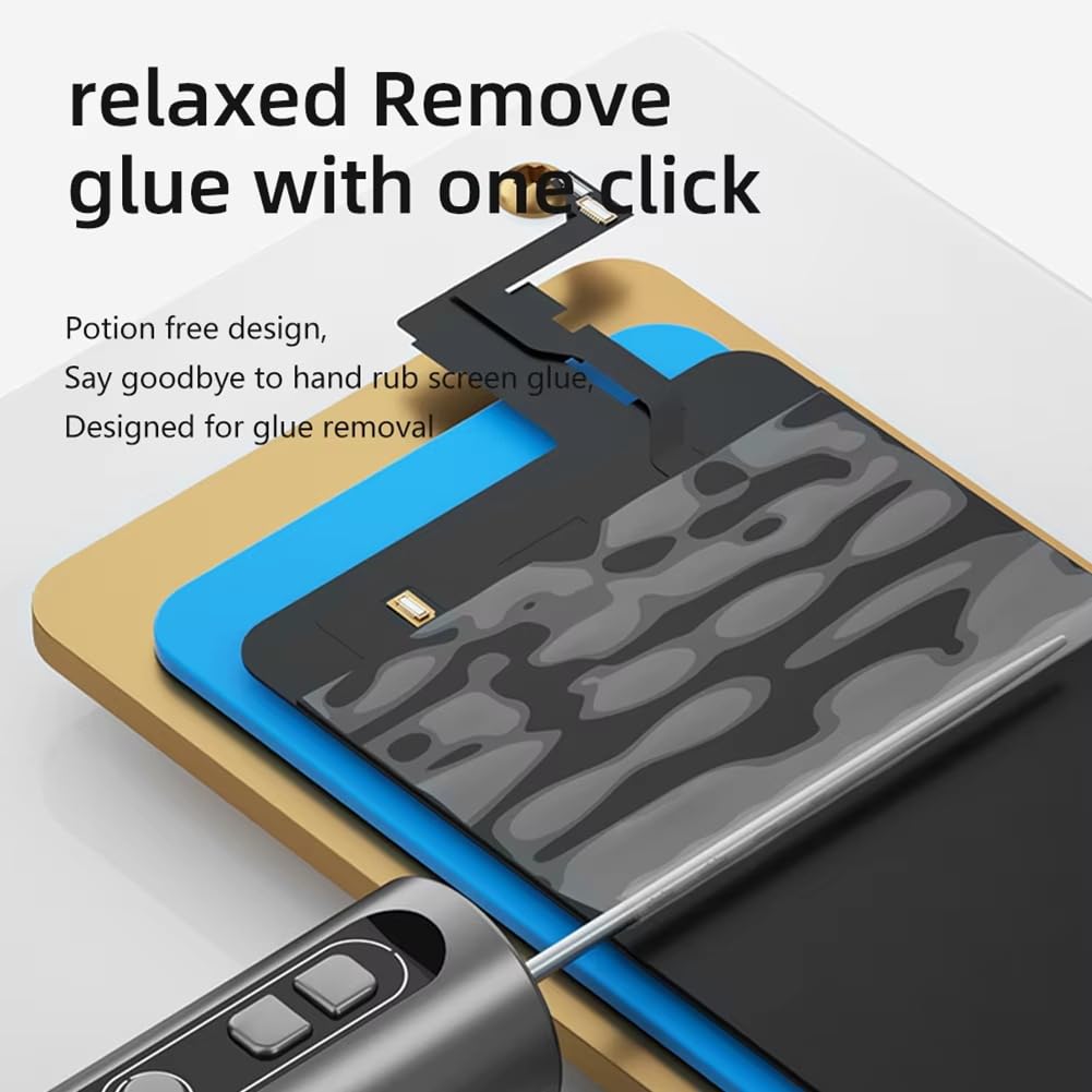CJ-2 Pro Electric OCA Glue Removal Tool with 9-Speed Adjustable LED Display for Mobile Phone LCD Screen Cleaning Repair