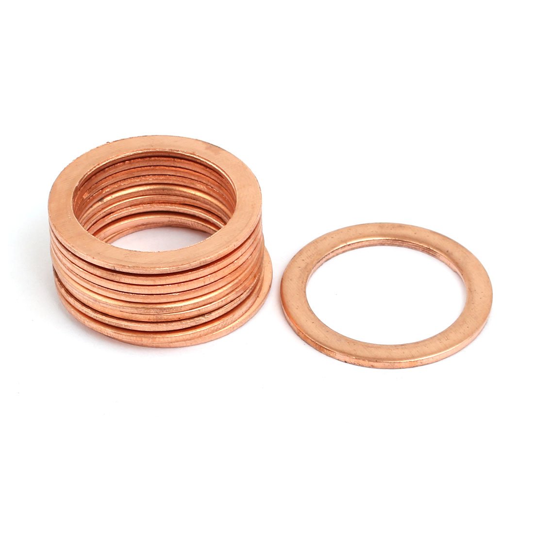 Aexit 10pcs 22mmx30mmx1.5mm quality Parts Copper Flat Ring Sealing Crush Washer Gasket Model:43as206qo201