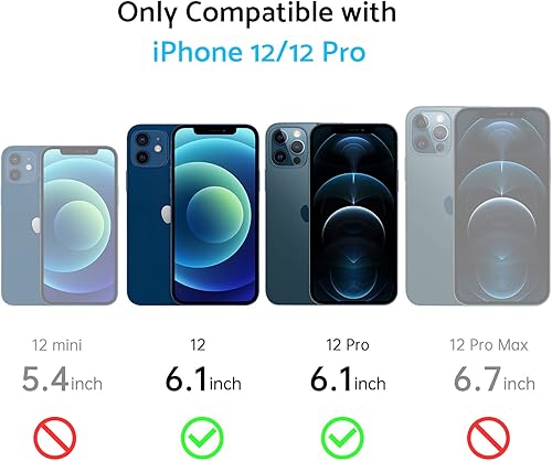 Miniatura 7 de Anqrp Funda diseñada para iPhone 1212 Pro, compatible con Magsafe, funda translúcida de silicona súper suave para iPhone 12 de 6.1 pulgadas, color