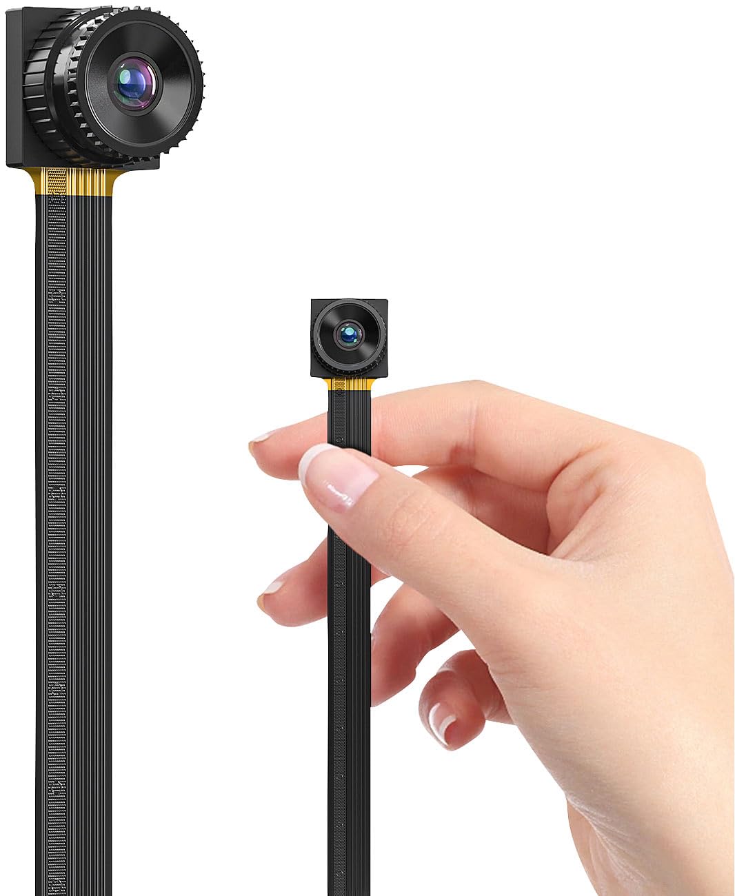 Somikon Unsichtbare Kamera: 2er-Set 2K-WLAN-Micro-Einbaukameras, Bewegungserkennung, Mikrofon, 4MP (Kameramodule, Knopf Kamera)