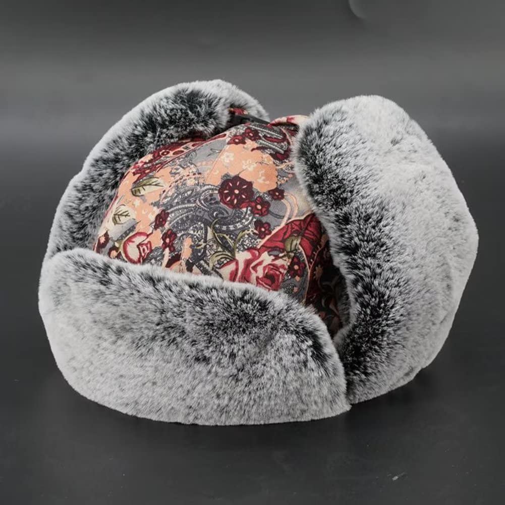 Inverno Sci Cappello in Pelliccia Sintetica Berretto Russo Cappello con Paraorecchie Uomo Donna
