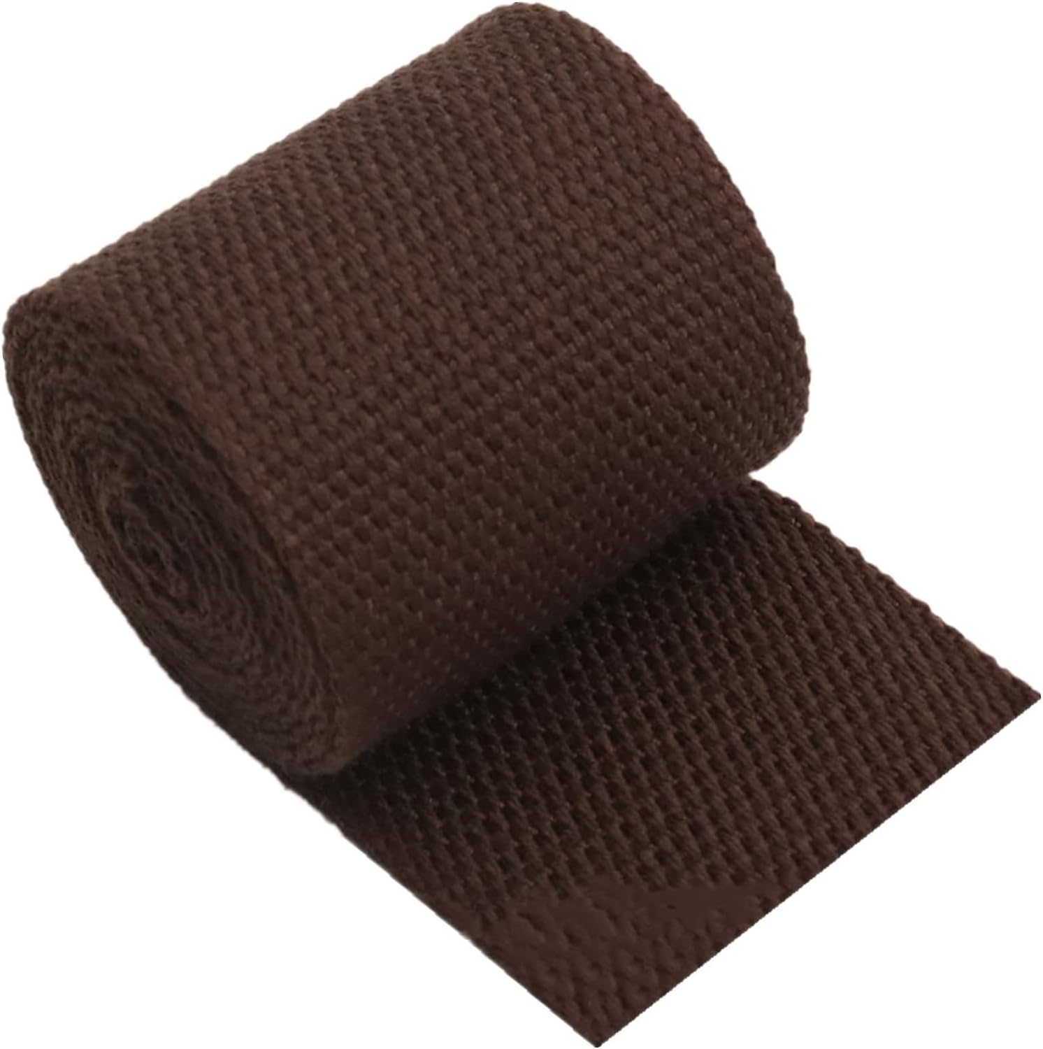 VIGANI Cotton Webbing,Cotton Bag Strapping, 2 inch Cotton Webbing Strap, Upholstery Webbing, 50mm Wide Webbing Straps for Bags(Color:Wit, Size : 50MM x 10Yard) (Color : Coffee, Size : 50MM x 10Yard)