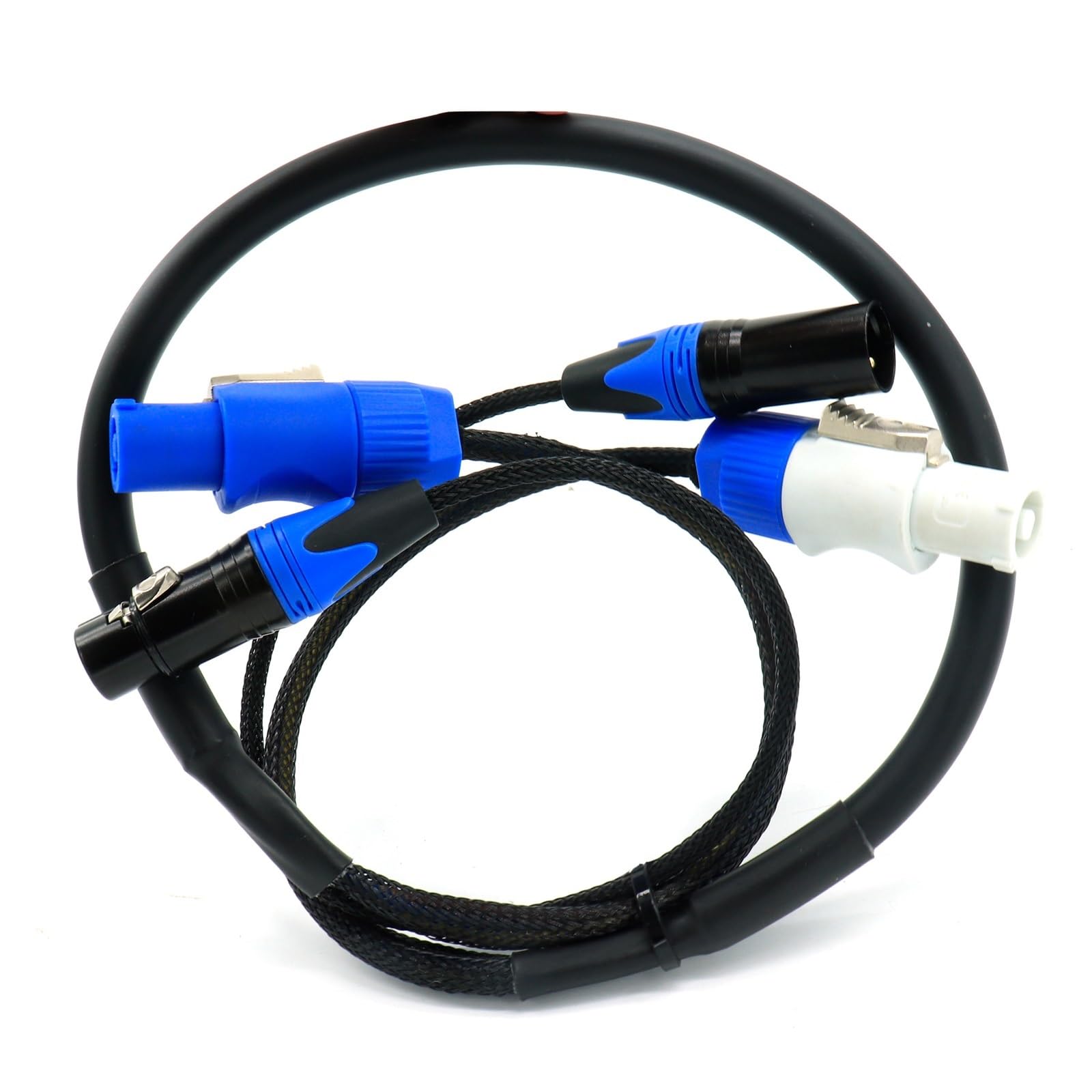 Kabel XLR 2 w 1 (męski/żeński wejście/wyjście) z zasilaniem hybrydowym -1 m, 1,5 m, 2 m, 3 m, 5 m (1 metry)