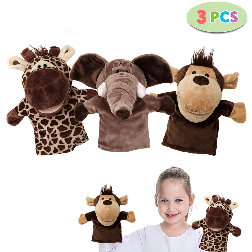 Buy Shock 3Piece Plush Hand Puppets for Kids Soft Animal Hand Puppets