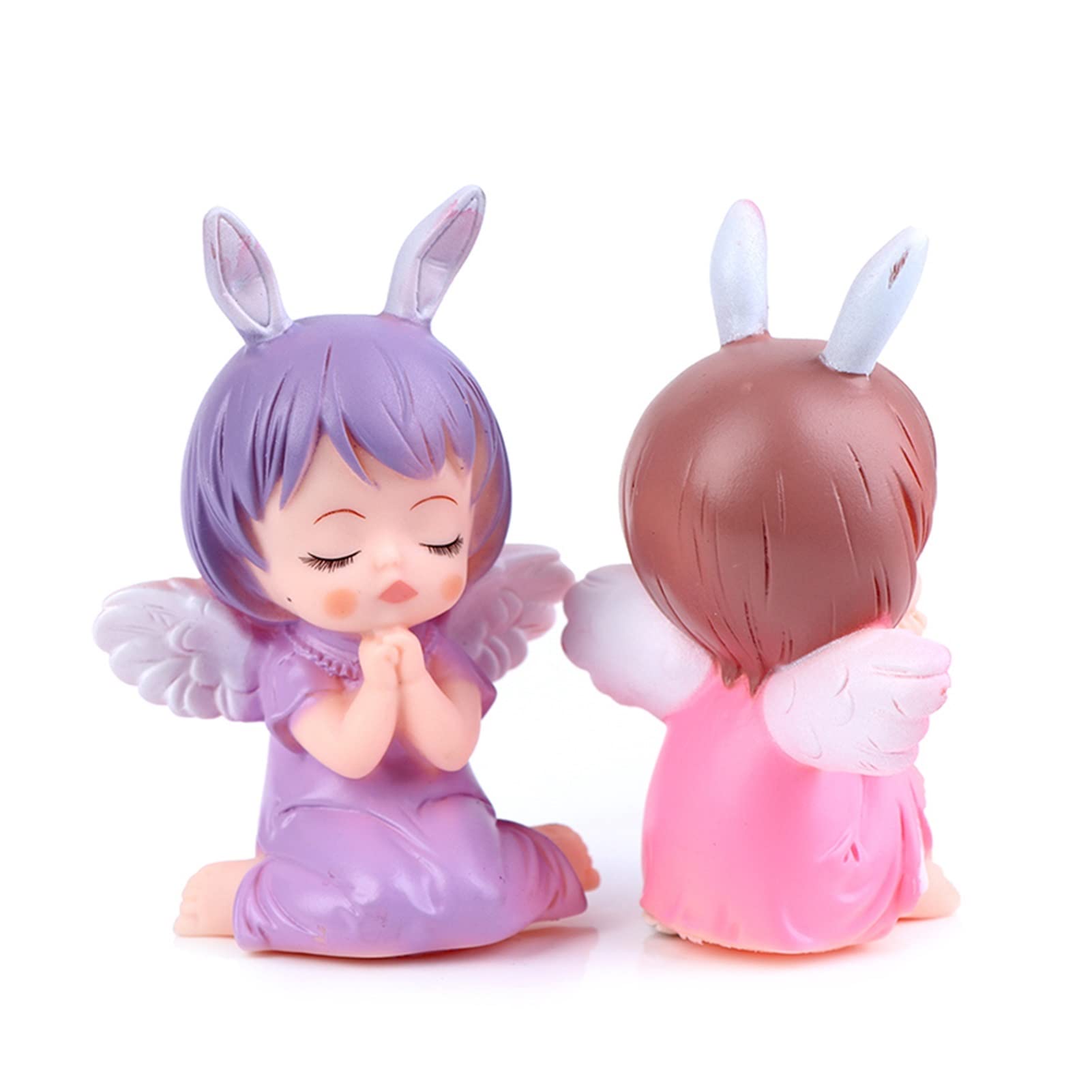 Décoration de gâteau en forme d'ange Kawaii mignon (couleur : bleu)