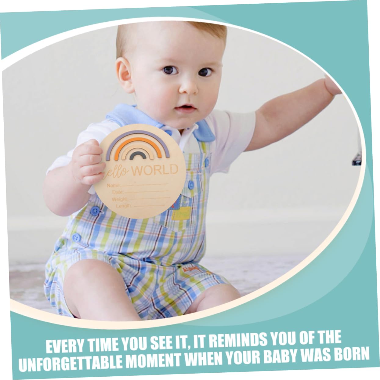 2pcs Monthly Milestone Sign Milestone Wooden Cards Birth Announcement Theme
