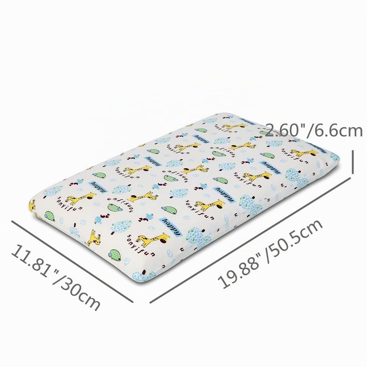 Oreiller pour Enfants 30x50cm Oreiller en Mousse à mémoire de Forme pour Enfants avec Housse en Coton Doux pour Dormir (3-8 Ans)