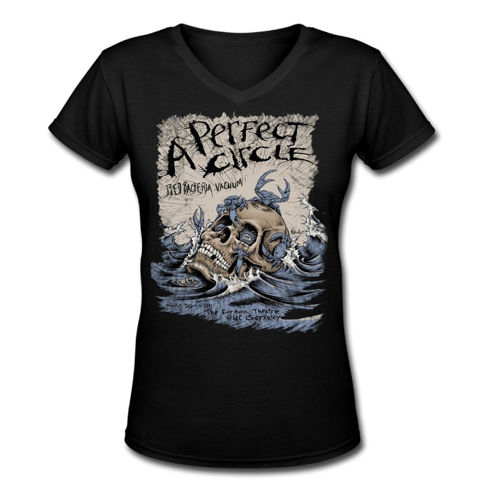 Women's A Perfect Circle - Roots V-Neck T-shirts Black XL