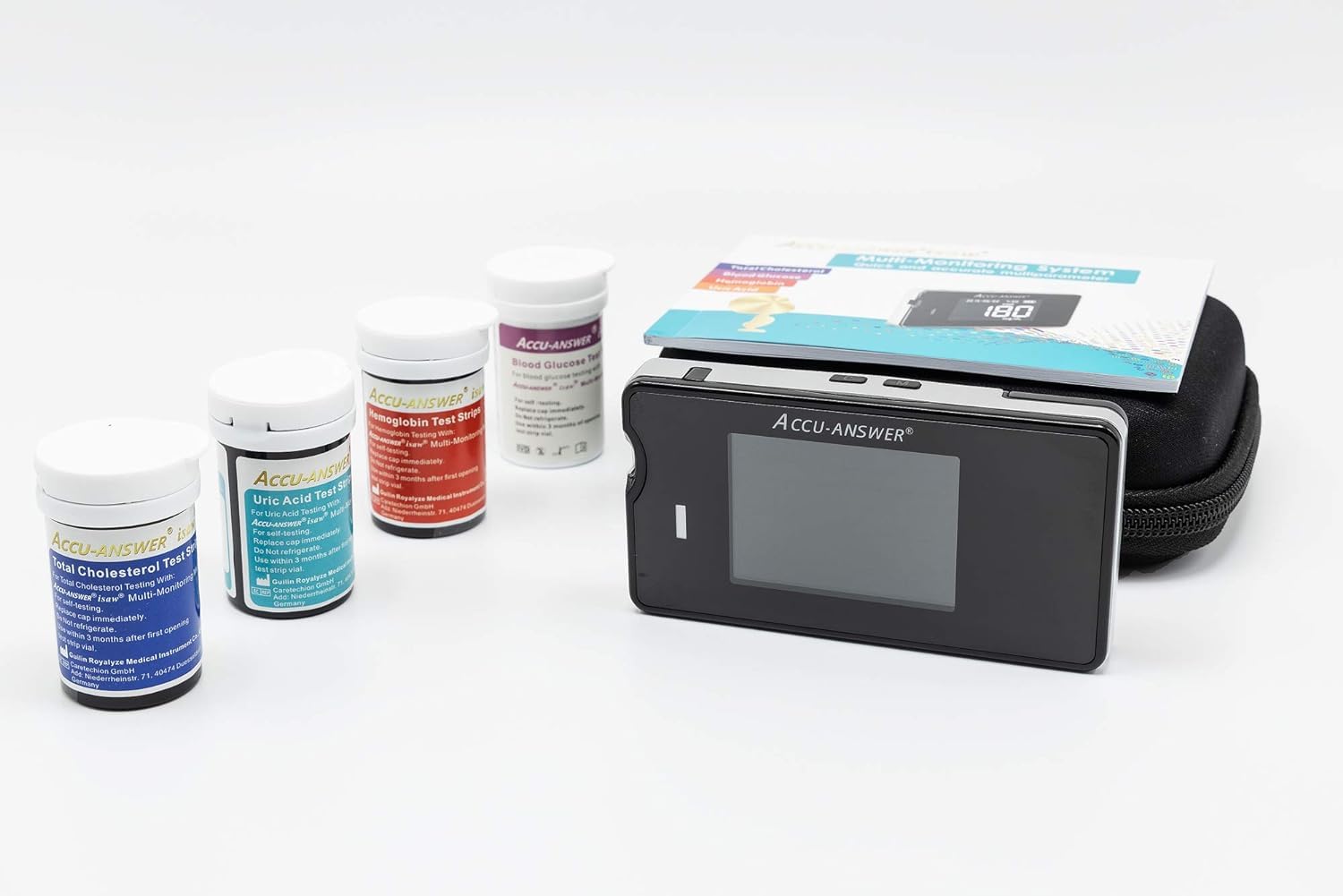 Accu Answer isaw Multi Monitoring Device System for Cholesterol - Blood Glucose Level - Hemoglobin - Uric Acid