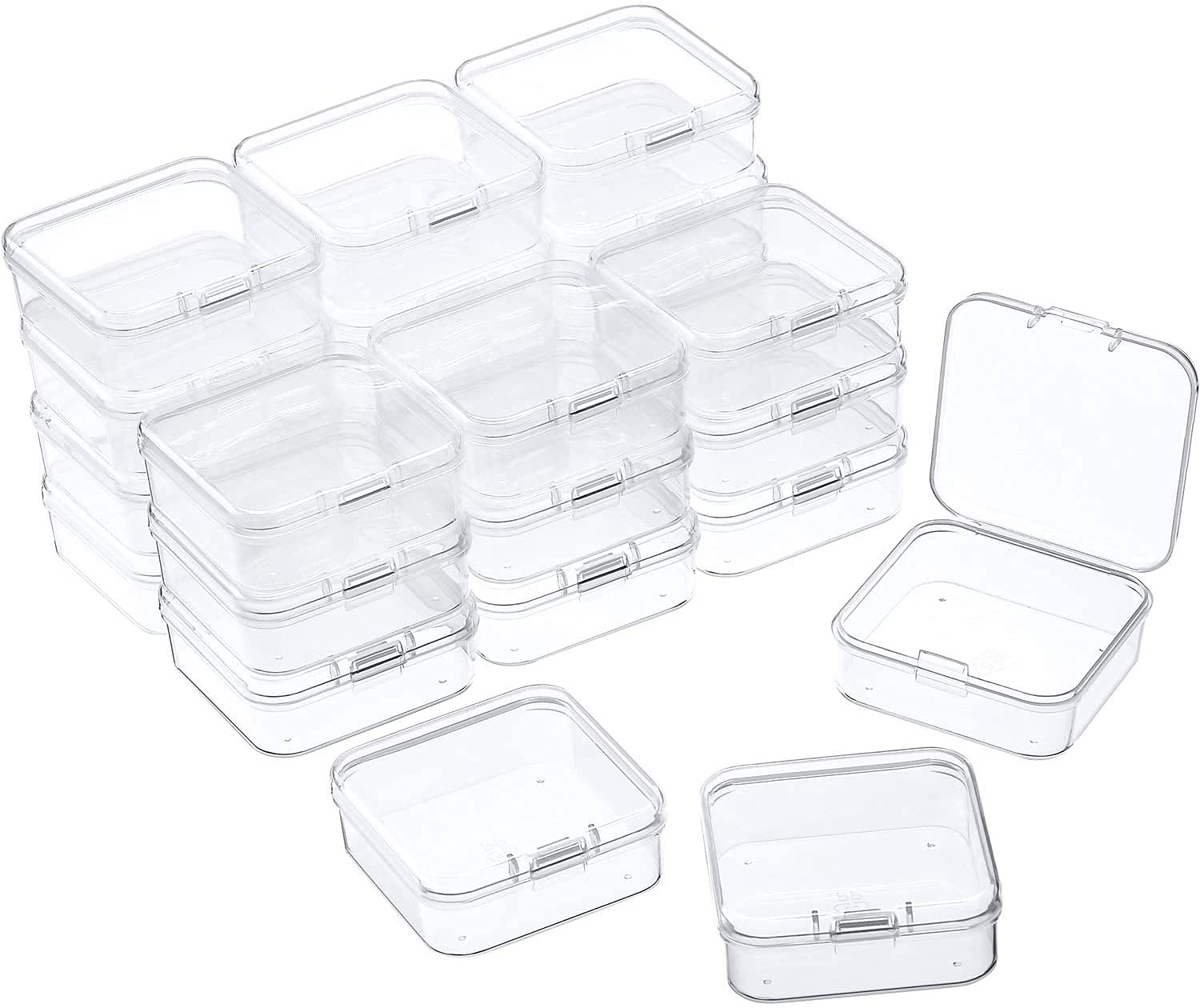 Sponsored Ad – DELFINO Containers Box, DELFINO Small Clear Plastic Beads Storage Containers Box with Hinged Lid, Storage Case of Small Items, Crafts, Jewelry, Hardware, 3.3 x 3.3 x 1.1 Inche, 8 Pieces