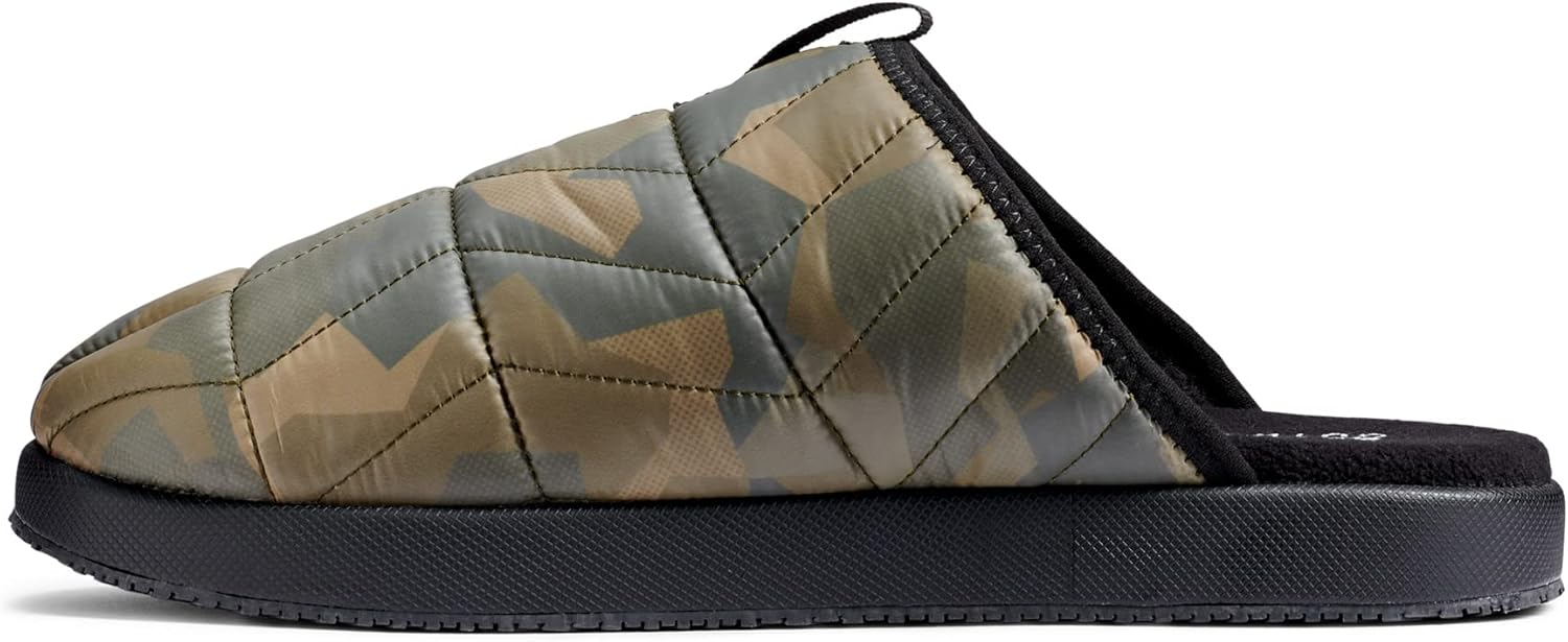 BASS OUTDOOR Men's Puffer Slide Slipper, Green CAMO, 9