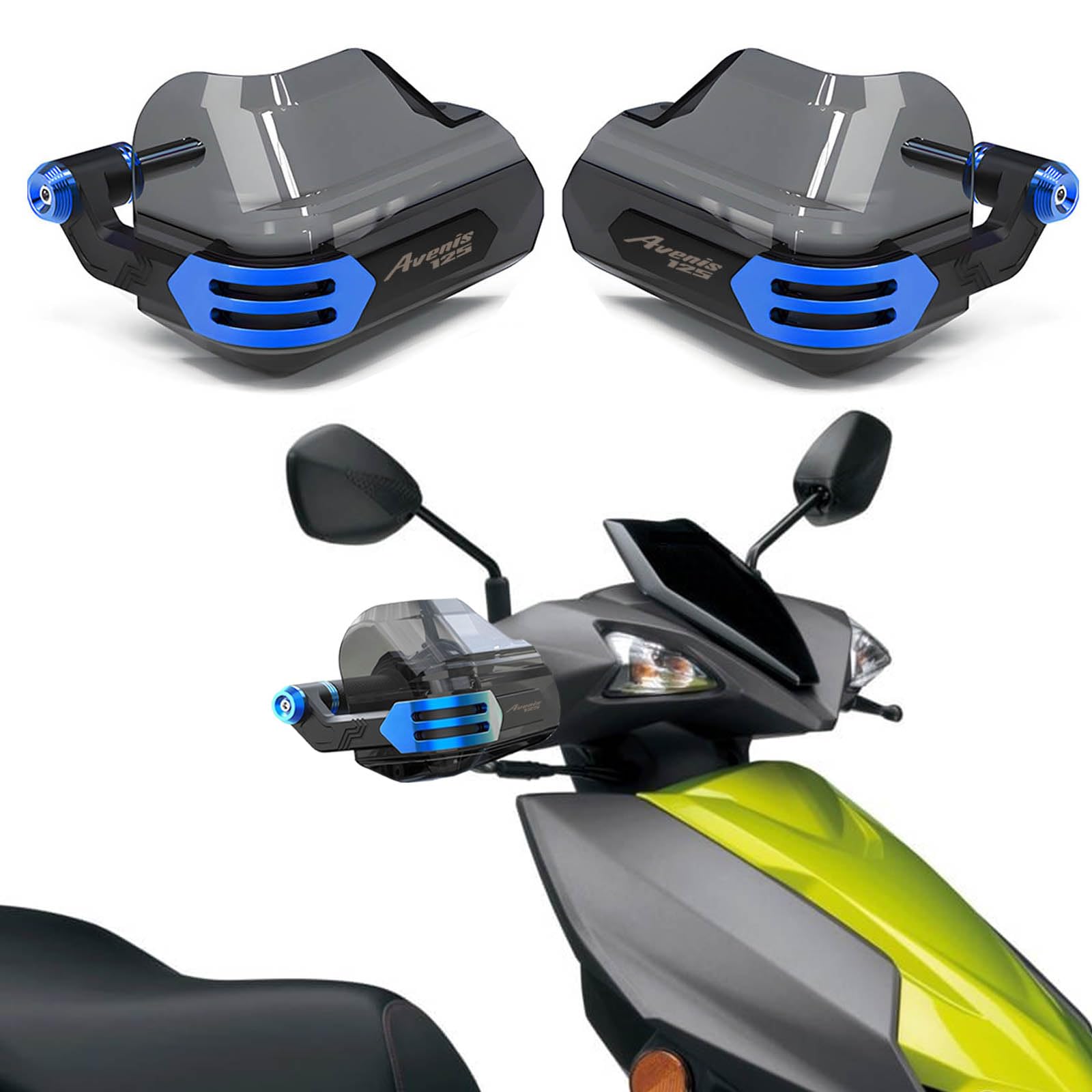 For AVENIS125 2025 Motorcycle handlebar guards, handbrake guards, and windproof hand guards Avenis 125 2021-2026+ Motorcycle Accessories (Blue)