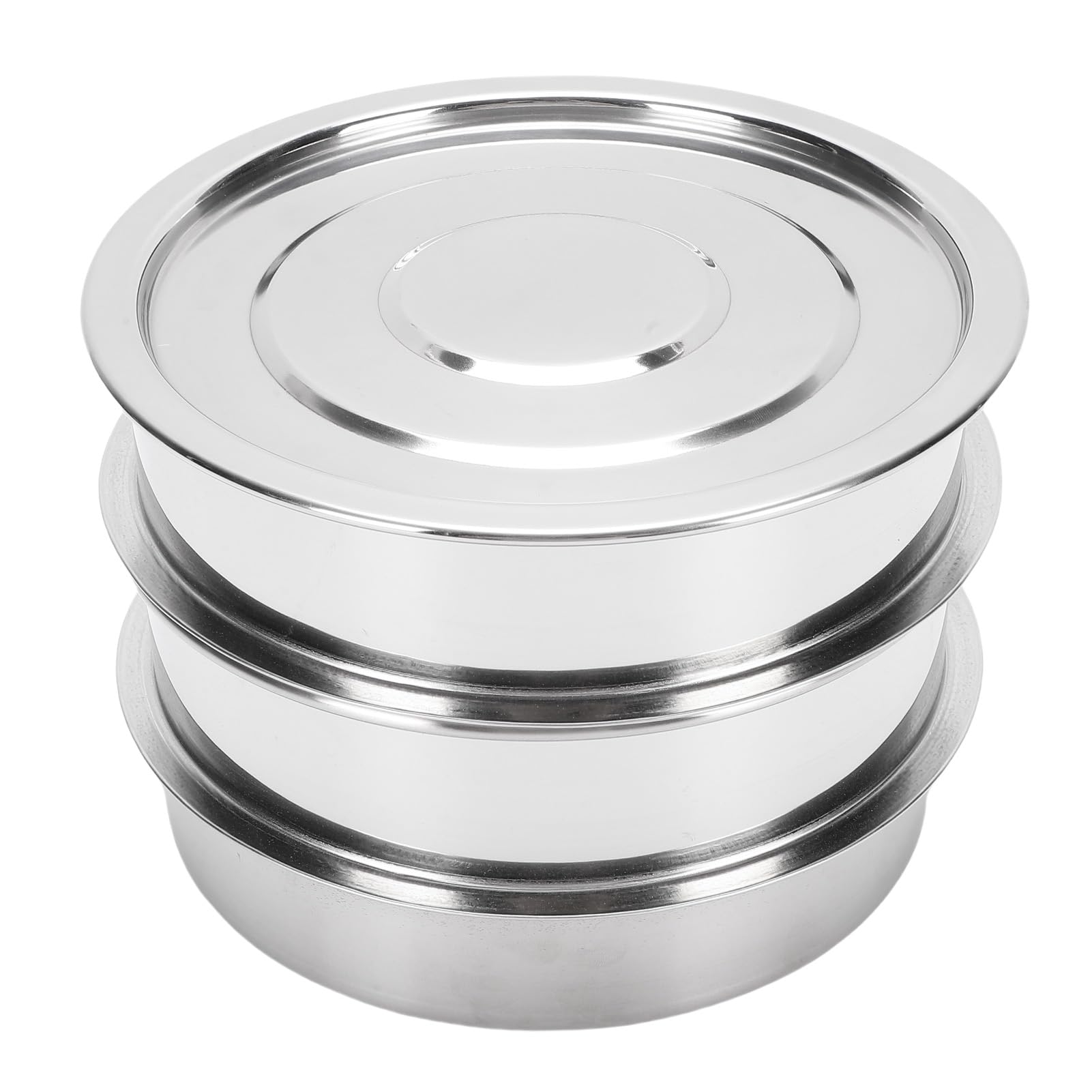 EMUKOEP 6.7 Inch Stainless Steel Stackable Sprouting Kit, Stainless Steel Mesh Germination Tray for Beans, Peas, Broccoli, Wheatgrass with Lid Base, Ideal for Home Gardening (3 Tier)