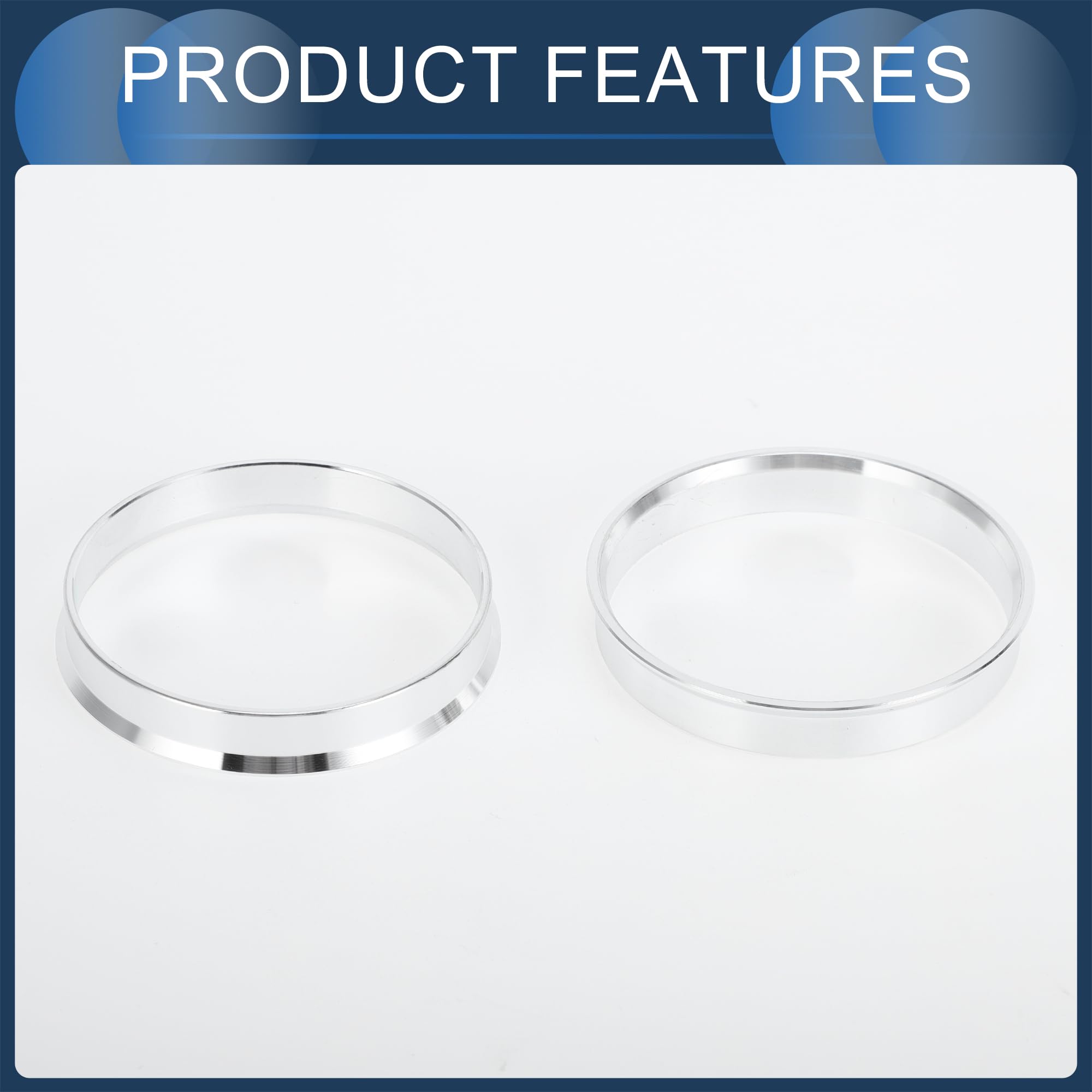 Anneaux centraux pour moyeu, 57,1 mm ID à 60,1 mm OD, moyeux de roue en alliage d'aluminium, lot de 4 pièces