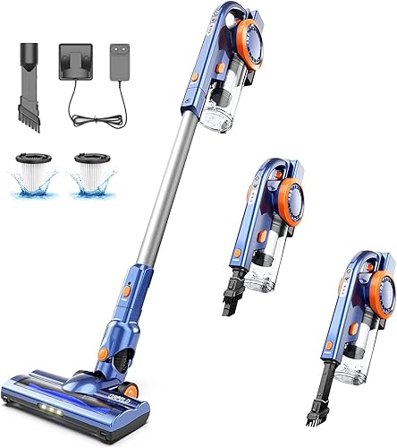 ORFELD Cordless Vacuum Cleaner, 30KPa Powerful Suction Stick Vacuum, 50Mins Runtime Wireless Handheld Vacuum with 6 in 1 Ultra-Quiet Lightweight