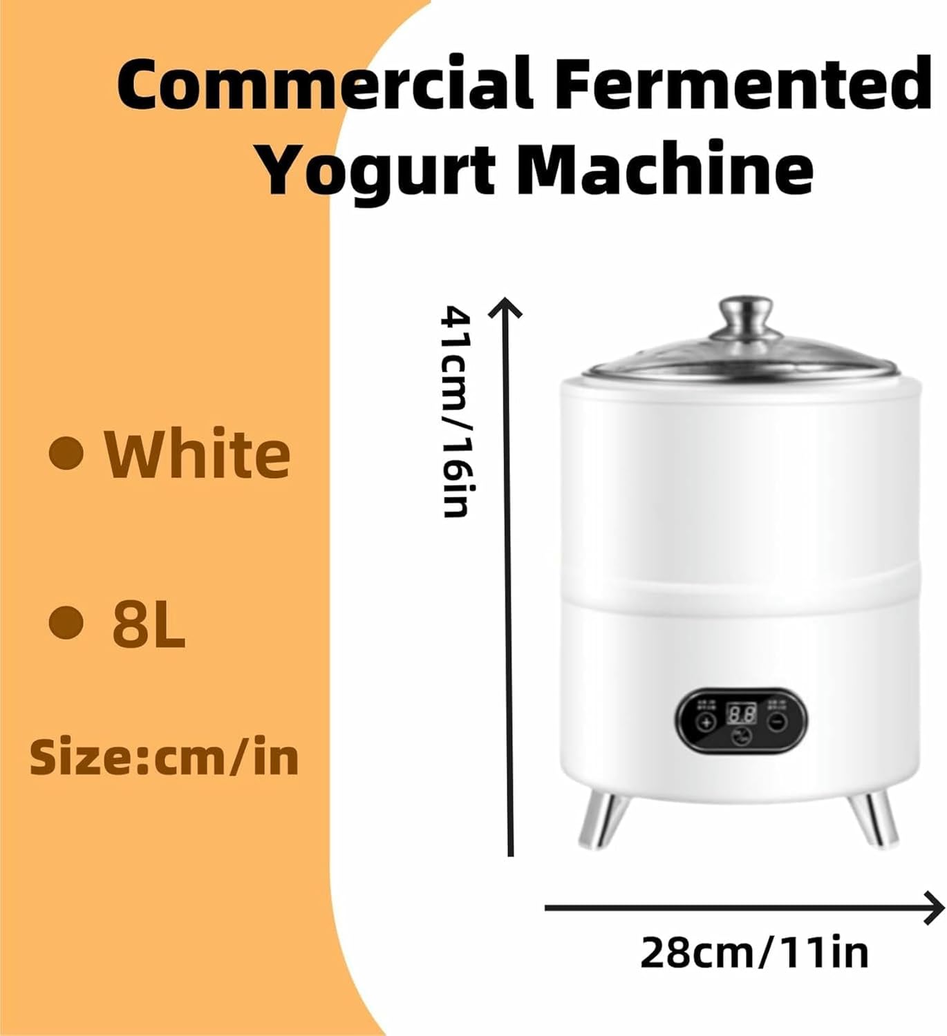 Yoghurt Maker with LCD Smart Control, Commercial Yogurt Maker, Automatic Fermentation Machine for Restaurants, Cake Shop, Home