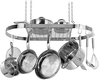 Range Kleen CW6001 Stainless Steel Hanging Oval Pot Rack 1.5 Inch H by 3...