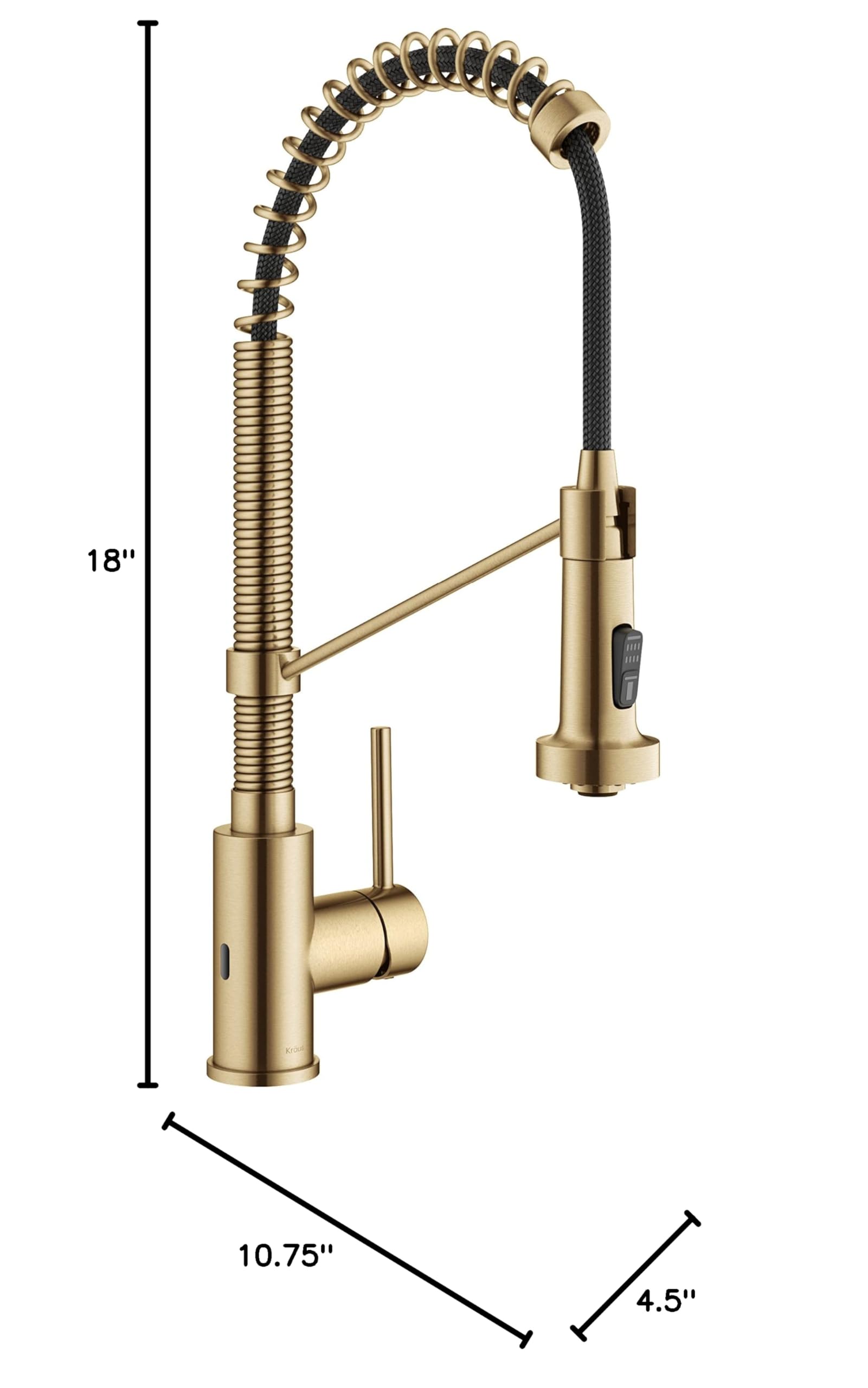 Kraus Brushed Brass Touchless Kitchen Faucet -16