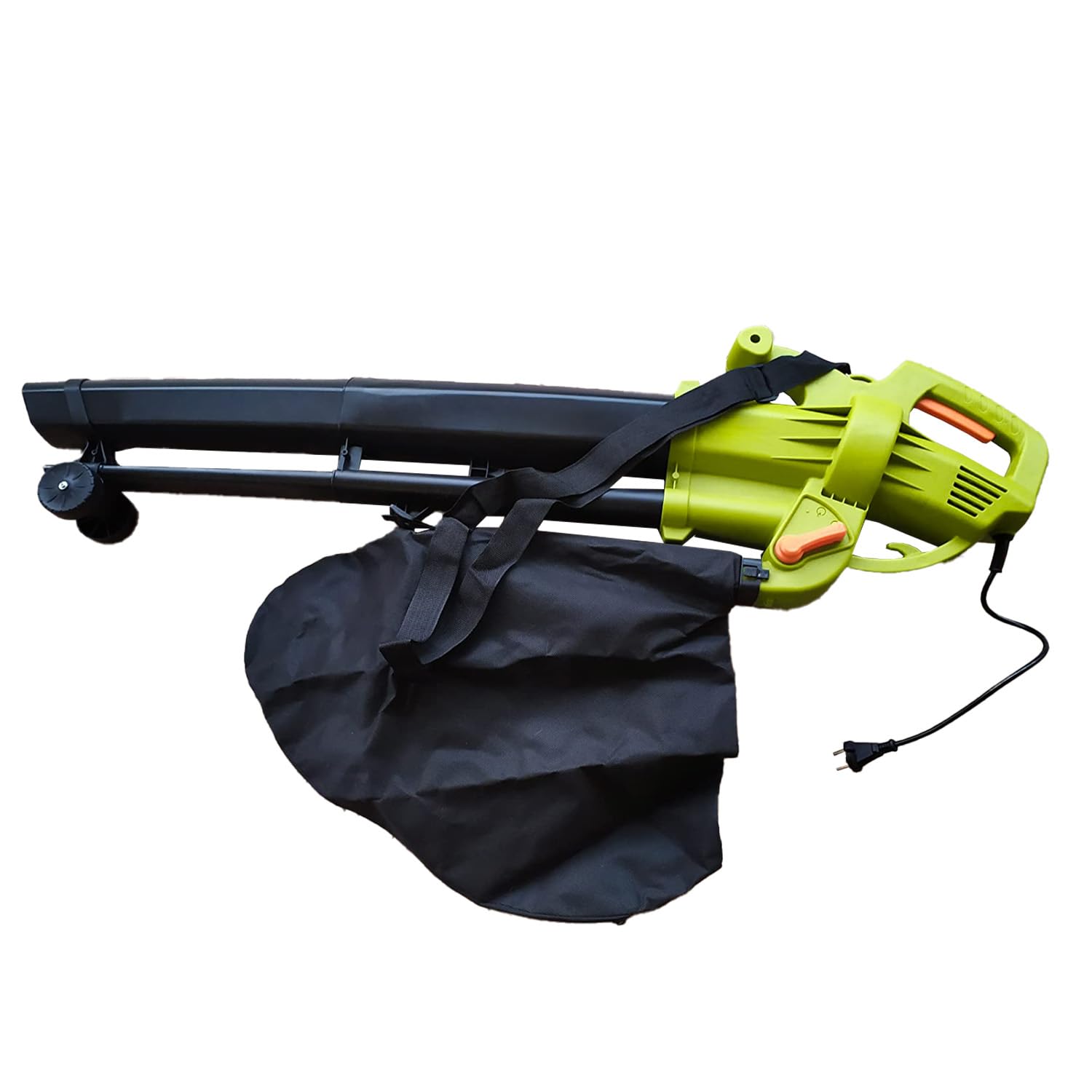 Soplador eléctrico de jardín 3 en 1 aspirador trituradora aliento hojas 3000 W 270 Km/h Con bolsa de recogida de 45 L Ruedas y bandolera Mantenimiento Jardín Espacios exteriores Patio