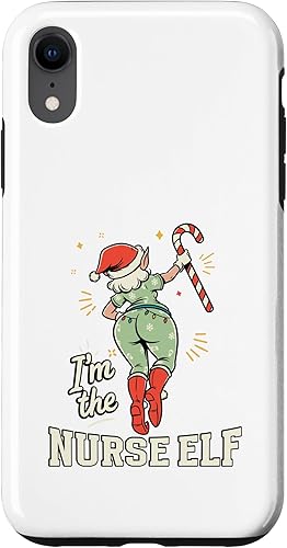 I'm The Nurse Elf Funny Matching Family Christmas Group Case for iPhone XR