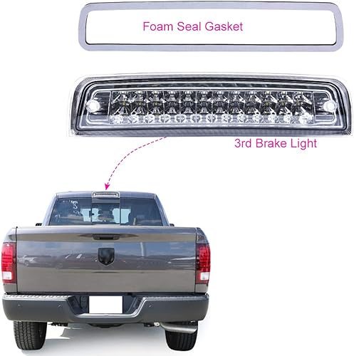 Miniatura 2 de PIT66 Tercera junta de luz de freno, compatible con Dodge RAM 1500 09-18compatible con Dodge RAM 2500 3500 10-18 sello de espuma de repuesto de un