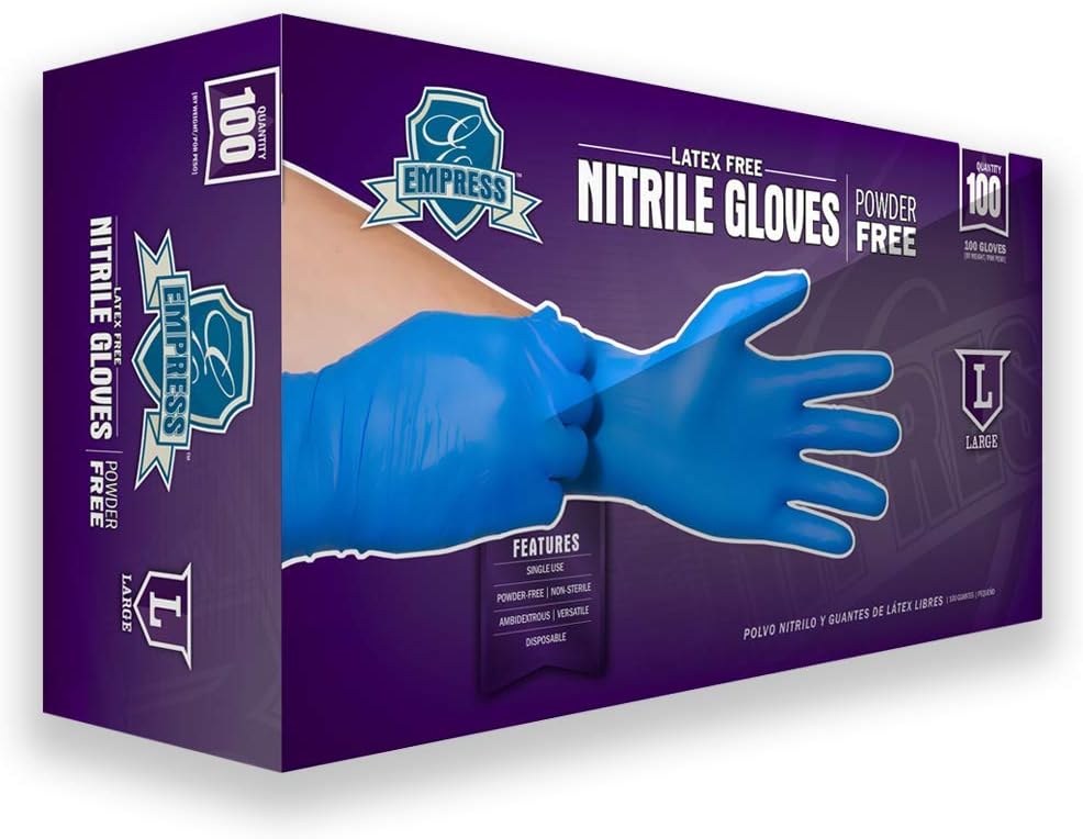 Empress Latex Free Nitrile Gloves Powder Free (Large)