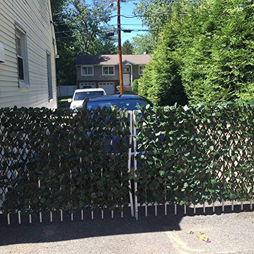 BYBAG Expandable Faux Ivy Fence Privacy Screen for Patio Outdoor Balcony Bedroom Decor,Artificial Dark Green Maple Leaves Wall Decoration Fencing Panel(Single Sided Leaves) - Thumbnail 6