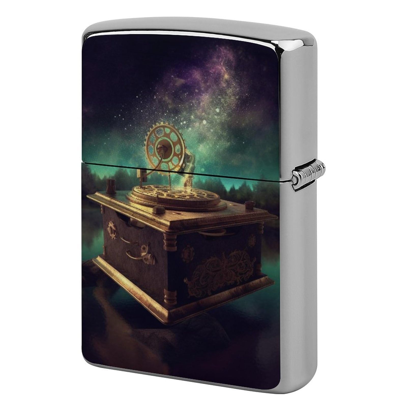 Dream Music Box Lighter Case Vintage Metal Lighter Cover Reusable Lighter Protective Sleeve Unique Design Personalized Lighter Sleeve Holder Against Dust and Scratches