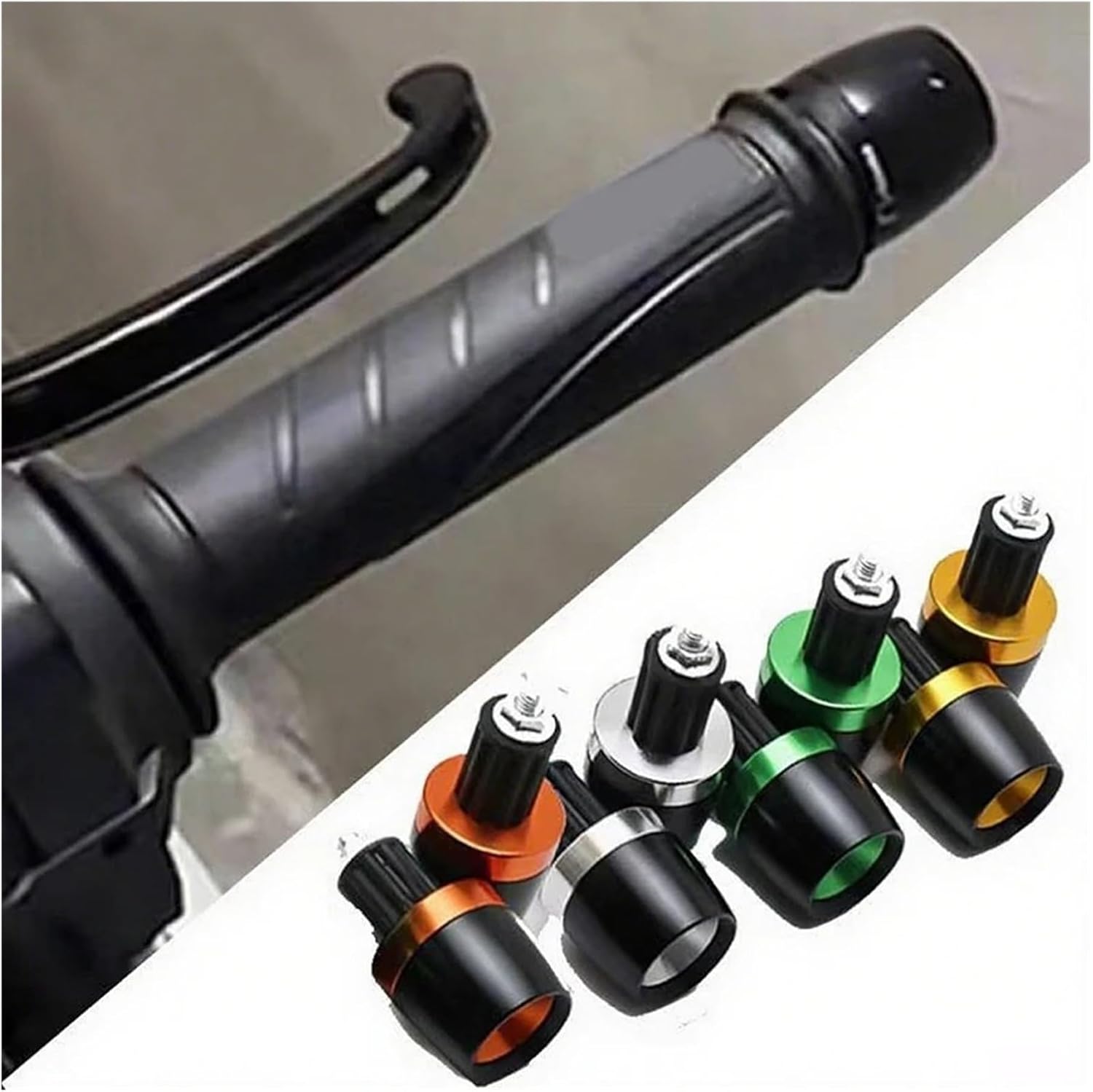 Motorcycle Handlebar End Plug Universal Motorcycle Bar Ends Grips CNC Metal Handlebar Counterweight Plug Slider Grips Accessories