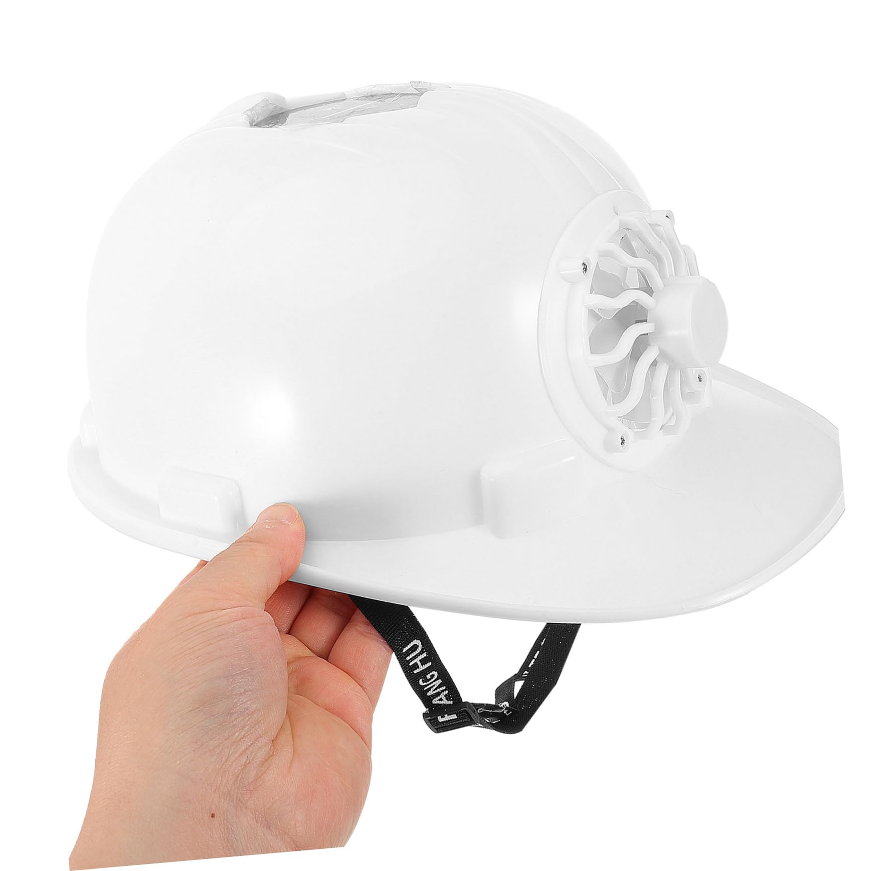 Ventilador De Casco Portátil Motorizado Protector De Cuello del Sol Revestimientos Construcción De Casco De Seguridad Ventilador De Energía Solar Faro Componente Electrónico Yellow