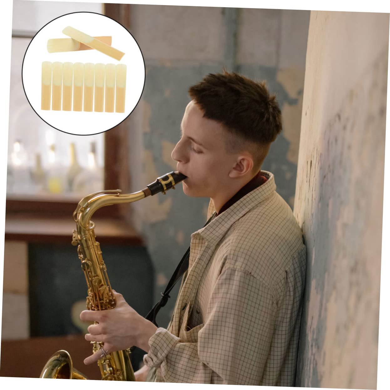 ibasenice 40 Pz Ancia Per Sassofono Per Sassofono Per Strumenti Musicali Ancia in Resina Per Alt Sax Ance Per Tenore Canne Bambù Sostituire Manuale